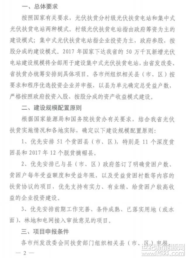 湖南省開展2017年500MW集中式光伏扶貧項(xiàng)目申報(bào)工作