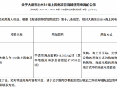 大唐江蘇400MW海上風(fēng)電項(xiàng)目用海公示！
